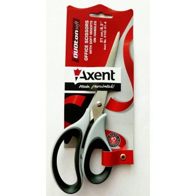 Ножиці з прорезін.ручк. Axent Soft Duoton 21см Ножиці з прорезін.ручк. Axent Soft Duoton 21см
