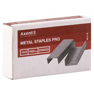 Скоби для степлера Axent PRO/Акцент 10 Х 5 1000 шт, 4311-a Скоби для степлера Axent PRO/Акцент 10 Х 5 1000 шт, 4311-a