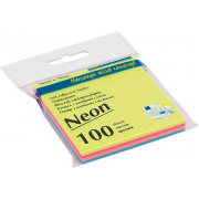 Блок паперу для нотаток NEON, 76х76 мм, 4 кол. по 25 арк.
