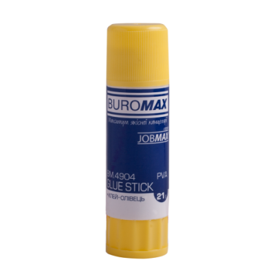 Клей-олівець "JOBMAX" BUROMAX 21 гр, PVA Клей-олівець "JOBMAX" BUROMAX 21 гр, PVA