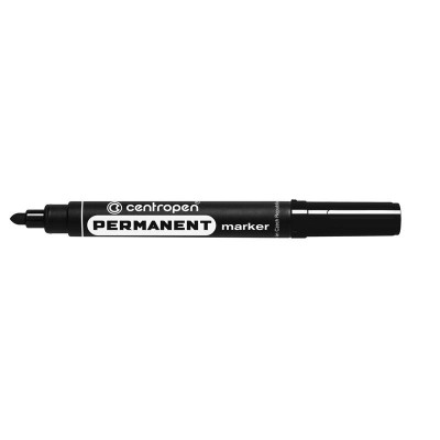 Маркер перманентний Centropen 2,5мм круглий чорний 8566 Маркер перманентний Centropen 2,5мм круглий чорний 8566