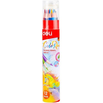 Олівці кольорові DELI EC00307 12 кол в тубі Олівці кольорові DELI EC00307 12 кол в тубі