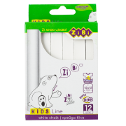 Крейда біла квадратна, 12 шт., картонна коробка, KIDS Line
