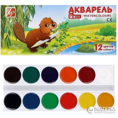 Фарба акв Луч 19С1249-08 12кол "Зоо"("Мiнi") мед. б/к п/к Фарба акв Луч 19С1249-08 12кол "Зоо"("Мiнi") мед. б/к п/к