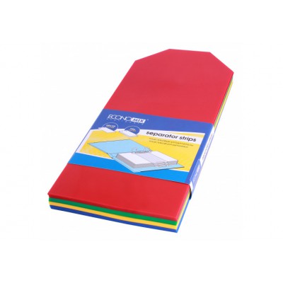 Роздільник аркушів 240*105 мм Economix, пластик, кольоровий, 100 шт. Роздільник аркушів 240*105 мм Economix, пластик, кольоровий, 100 шт.